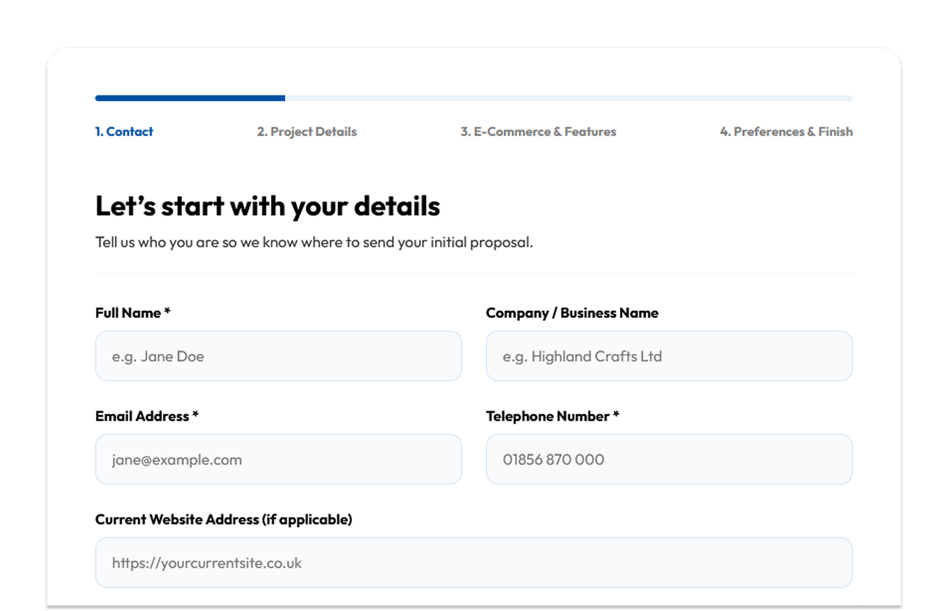 Project Brief & Onboarding visual preview